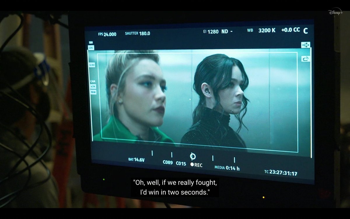 archiveshailees's tweet photo. hailee steinfeld and florence pugh behind the scenes of #hawkeye https://t.co/ydM53LCqvs