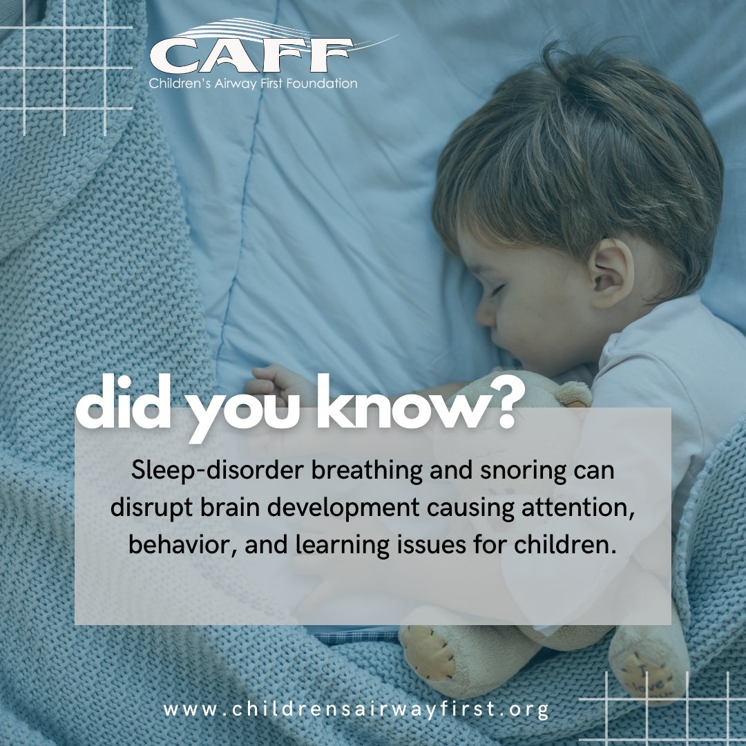 The American Academy of Pediatrics estimates that sleep problems affect 25% to 50% of children and 40 percent of adolescents. Visit CAFF for more info: bit.ly/3AxkgQF #childrensairwaydisorders #kidssleeping #sleephealth #sleepwell