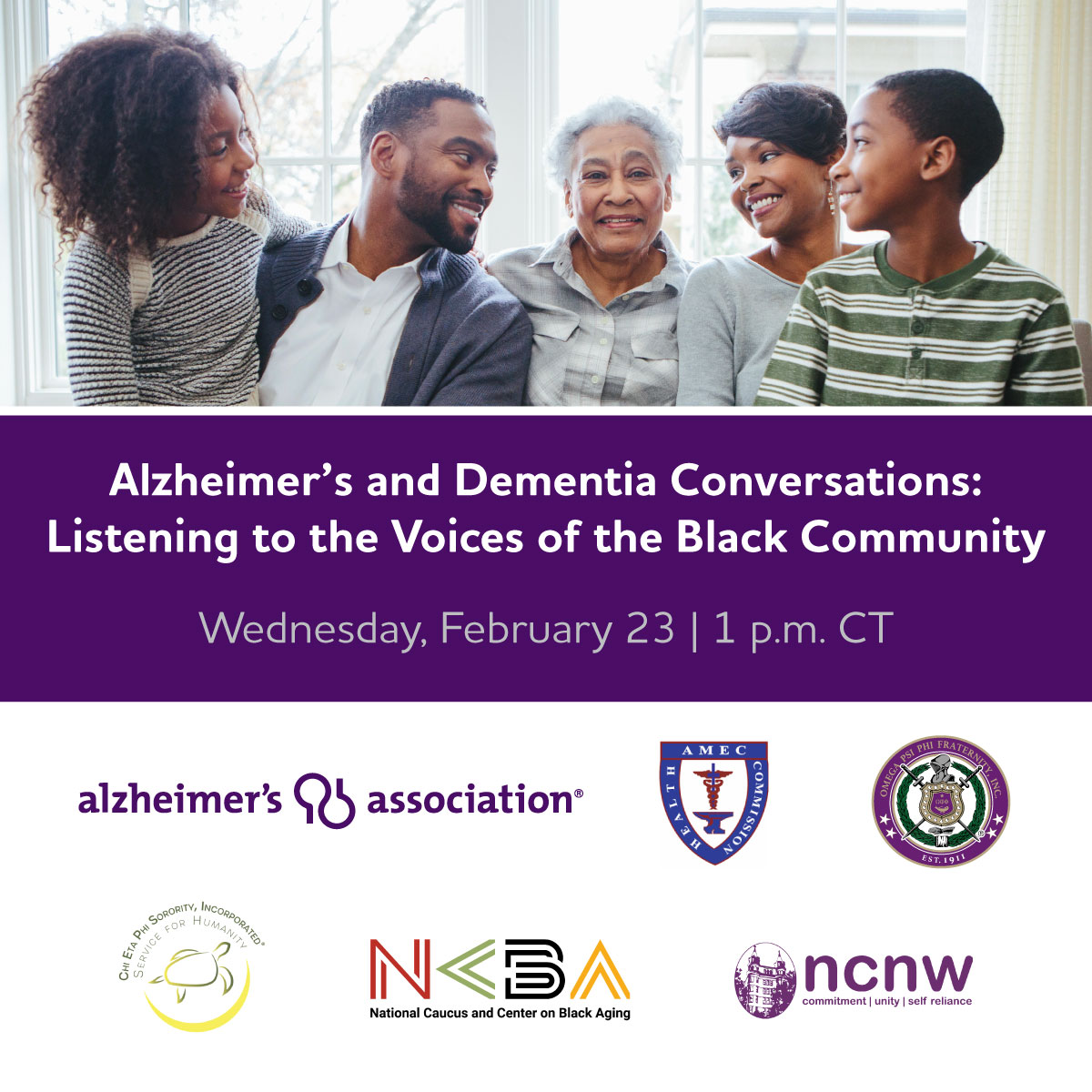 Join us and @alzassociation on Wednesday, Feb. 23 for a virtual forum on the historical and cultural perspectives facing Black Americans as it relates to Alzheimer’s and dementia care and the path toward a more equitable future. Register today at bit.ly/3tNfjBz. #ncnw