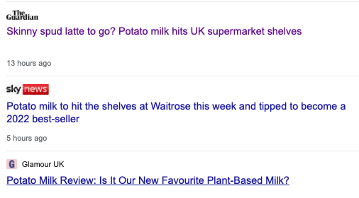 Apparently potato milk is the new kid in Vegantown.

If a potato can become milk, you my friend, can be ANYTHING you want ✨