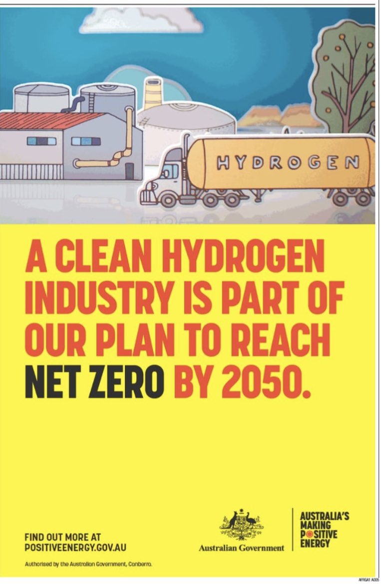 KenMcAlpine's tweet photo. Sick of Angus Taylor using taxpayer funds to mislead people about what is and isn’t “clean” hydrogen? Andrew Forrest is sick of him too. Full page ad in the @FinancialReview today. https://t.co/m7Gp2Sndkb