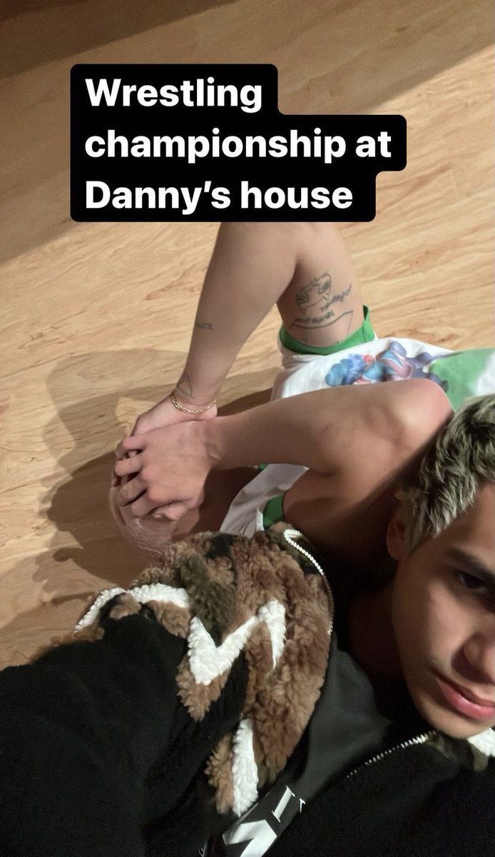 Dominic Fike with Evan Mock via instagram stories