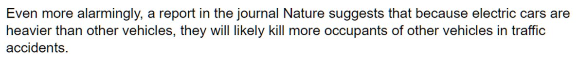 Bjorn, Bjorn, Bjorn.It was an opinion piece that argues we must "consolidate the gains from electrifying transport" (!) by taxing heavy cars.But none of them have an automotive background which explains some jumping to conclusions. Let me explain. https://nature.com/articles/d41586-021-02760-8