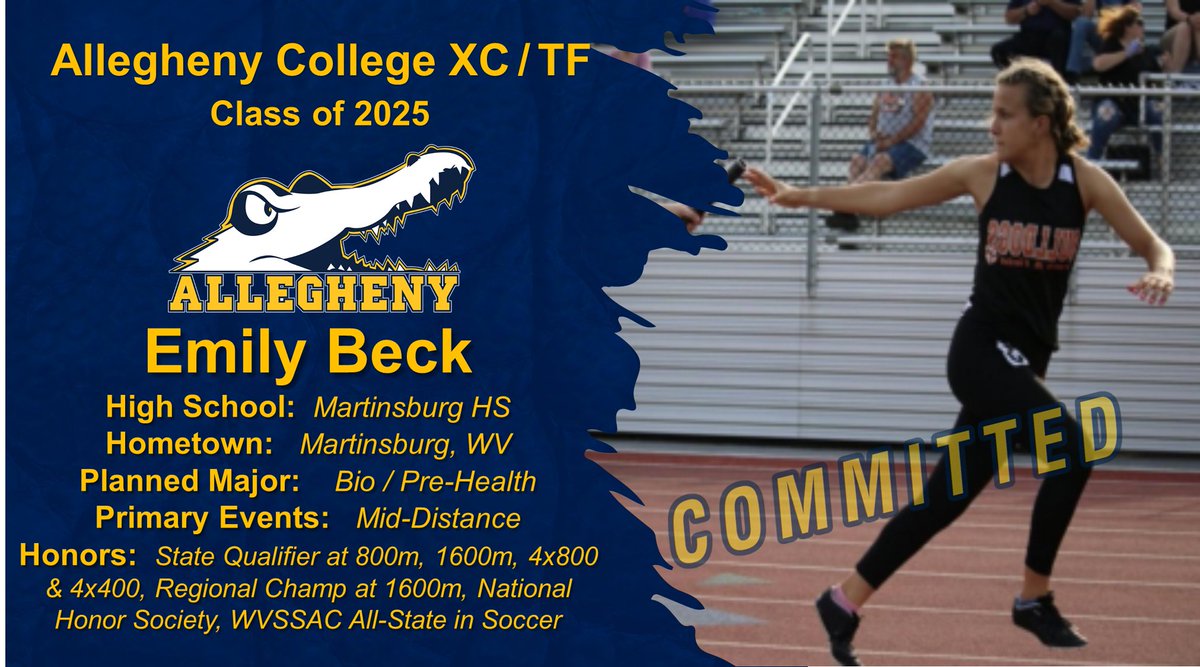 AlleghenyXCTF's tweet image. We're excited to have you Emily! #ACXC #GoGators