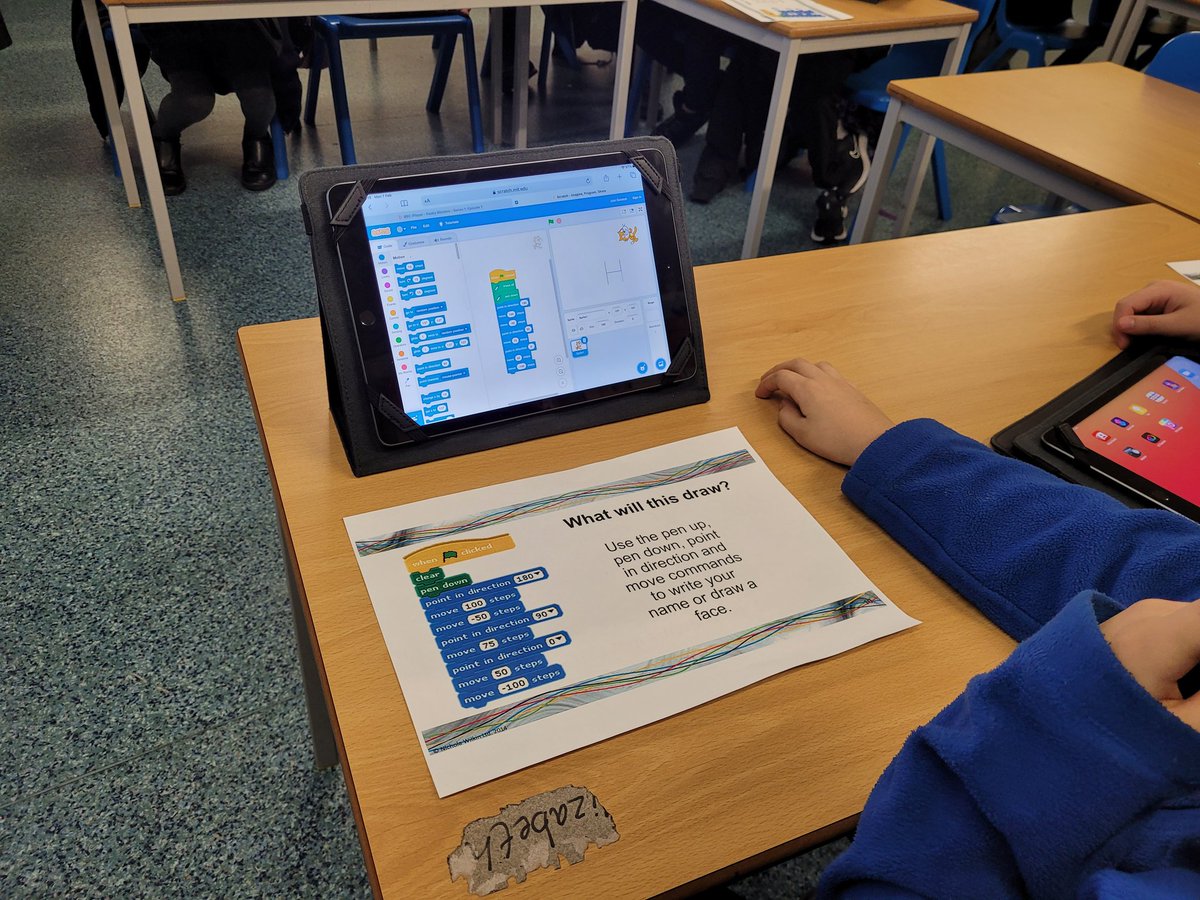 RPSComputing's tweet photo. We had a great time writing computer programs to draw shapes and letters. #repetition #repeat #2dshapes https://t.co/7iMZzDkcBG