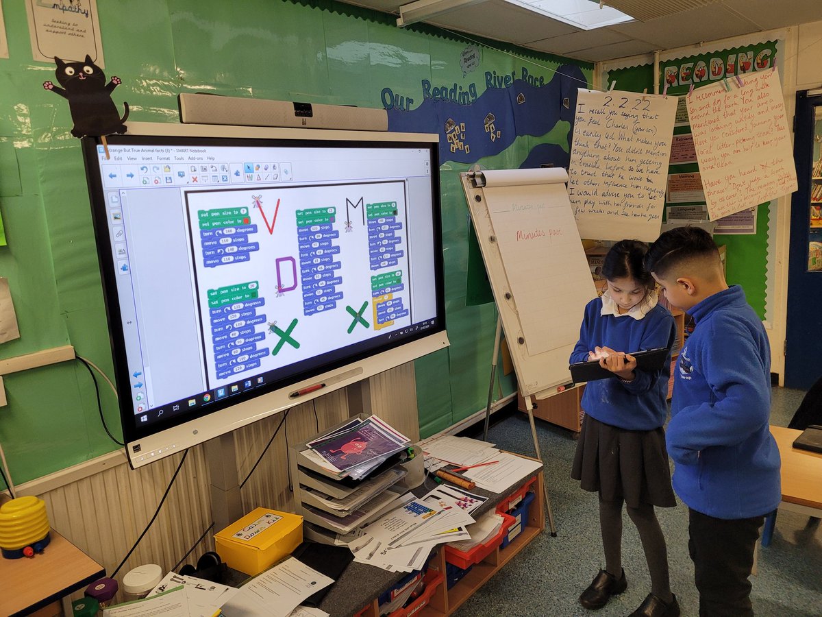 RPSComputing's tweet photo. We had a great time writing computer programs to draw shapes and letters. #repetition #repeat #2dshapes https://t.co/7iMZzDkcBG