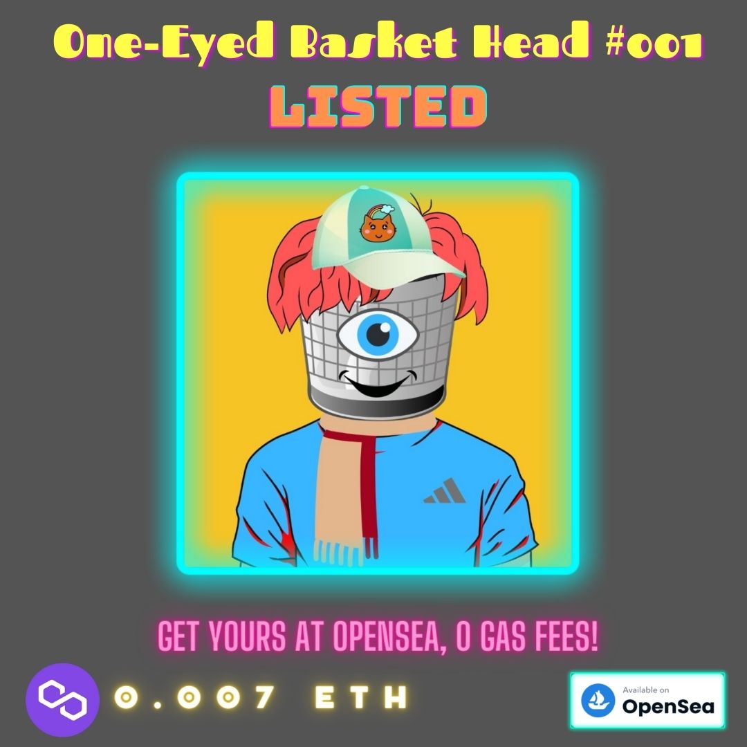 aeyilmaz_design's tweet photo. See this Instagram post by @aeyilmaz_design 

https://t.co/PTxEszPaSR 

One-Eyed Basket Head #001 available on @opensea

🔷 3/10 quantity
🔴 No Gassfee ❌
🔵 Price : 0.007 ETH
🔶 Polygon Blockchain

#nftcollectors #nftcollectibles #nftcollection #opensea #nft #oneeyedbaskethead https://t.co/xHmRIXjPZQ