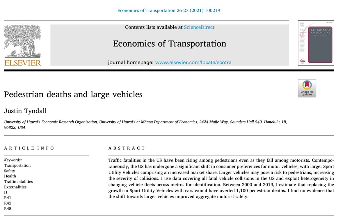 The second source (where they want to link EV weight to pedestrian casualties) doesn't mention electric vehicles and doesn't even mention weight!For pedestrian safety it's more logical to look at braking distance and bonnet shape/material than weight. https://doi.org/10.1016/j.ecotra.2021.100219