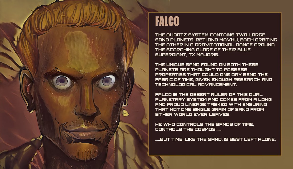 #GalaxyPortraits Falco  

This awesome name and backstory was provided by 
<a href="/StemzFitness/">Stemz Fitness</a>!

Amazing community effort.  

#VeChain #VET #VeFam #VNFT #NFT #nftart