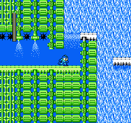 allan_blomquist's tweet photo. Mega Man 2 has underwater parts that reduce gravity and increase jumping impulse as expected. The secret third part of the effect is that the whole game engine goes idle 1 out of every 5 frames. This slows everything down, even background animations and stuff outside the water! https://t.co/AzT59hP5uy