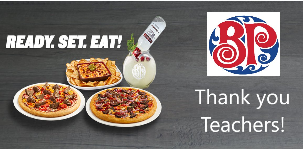 Thanks to the Staff at BP Chuka Blvd., who are showing their appreciation of Teachers this week in Sask. Retweet for an extra entry to win prizes all week! #regteach #teacherappreciation #yqr <a href="/bostonpizza/">Boston Pizza</a>