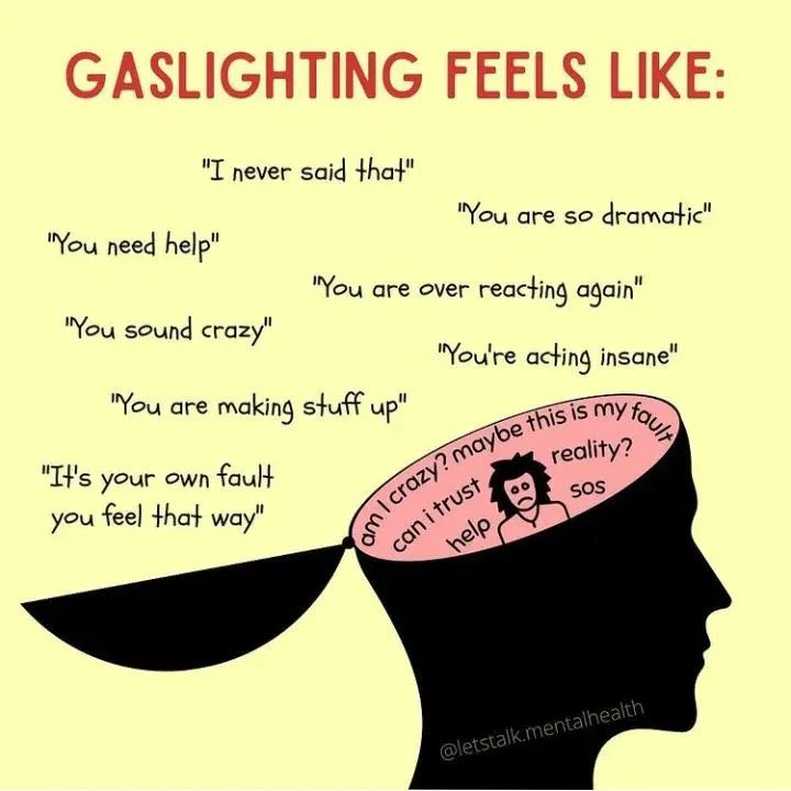 LisaaaaCJ's tweet photo. Domestic Abuse Awareness ….          💥Gaslighting. Does your partner do or say any of the things below?? #DomesticAbuse #Gaslighting #abuse #raisingawareness #Awareness #relationships https://t.co/WmYQq71wWi