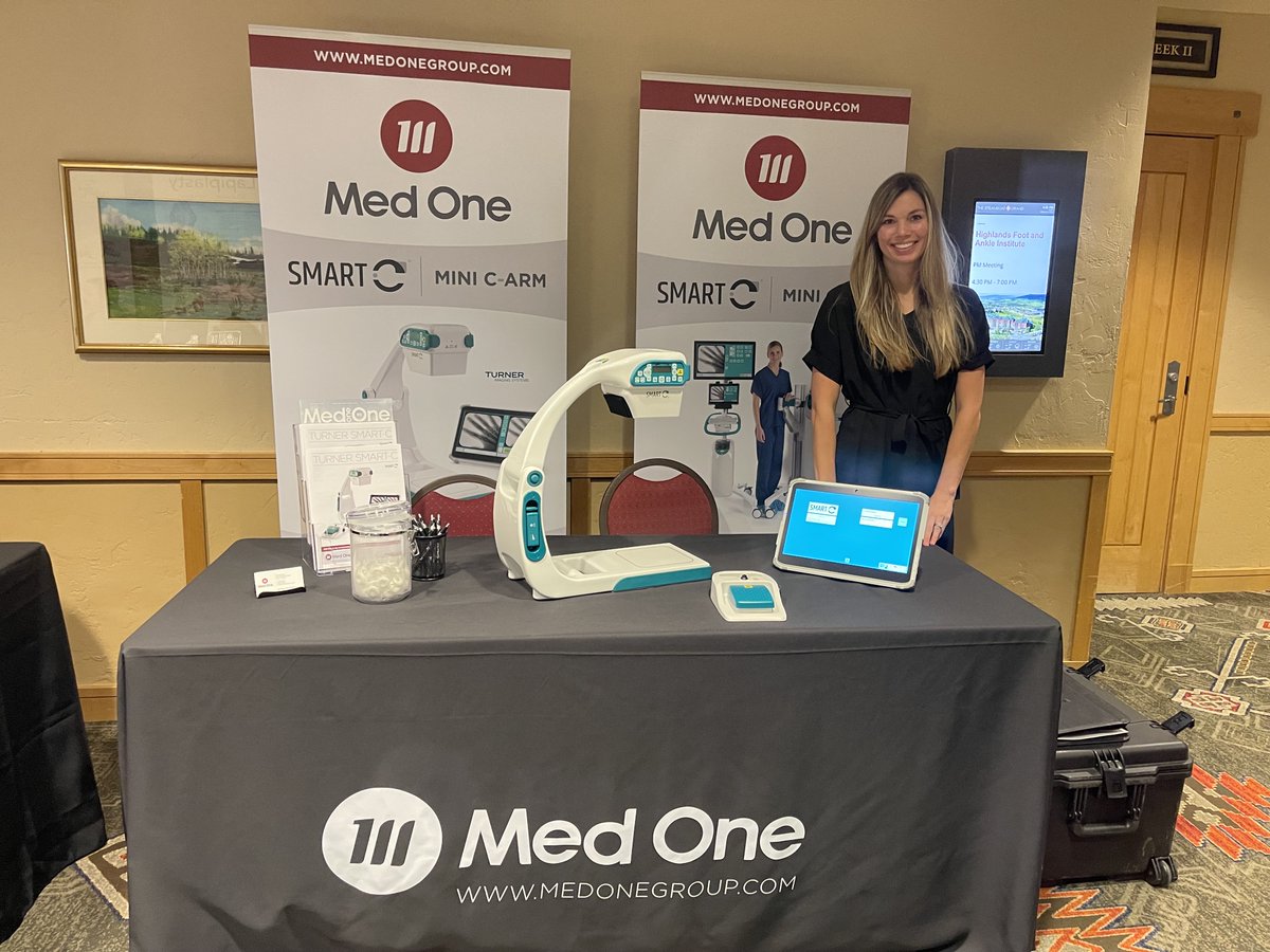 medonegroup's tweet image. Med One is proud to now offer the Smart-C X-Ray Imaging System from Turner Imaging Systems. Last week, Annholland showcased this mini c-arm to foot and ankle specialists in Steamboat Springs, CO.  

#tradeshow #carm #minicarm #exhibit #networking