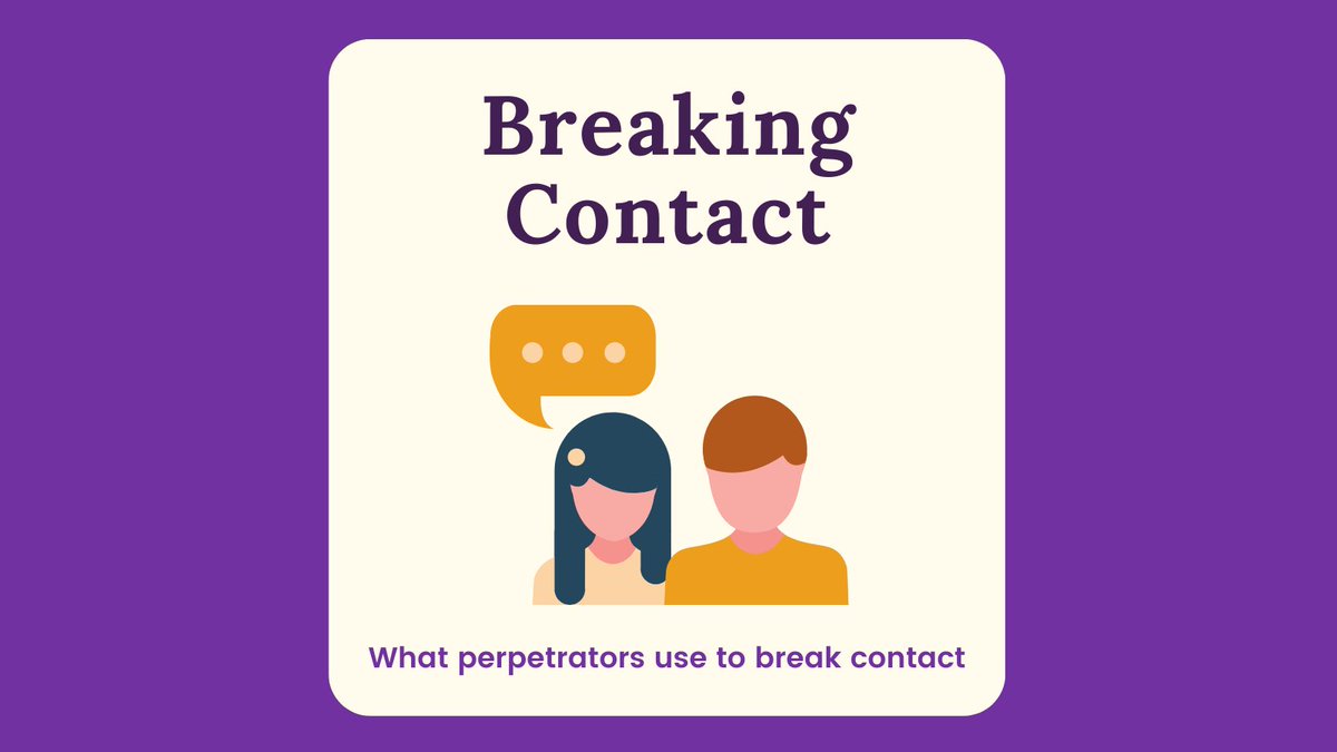 dv_west's tweet photo. There are many ways in which a perpetrator can break contact with victim-survivors.⛓️
These are a couple of examples that many of our victim-survivor clients experience on a daily basis.
Help us promote victim-survivor safety. 💜
#domesticviolence #breakingcontact https://t.co/GDfyvlq29Z