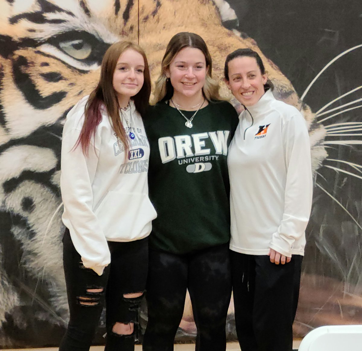 SIGNING DAY! Congrats to our 2 Lady Tigers who will be continuing to play at the next level!  Karlie Kaiser wil be playing at Centenary University and Kayla Kuncken is headed to Drew University! Thank you Coach McMinn for your support!