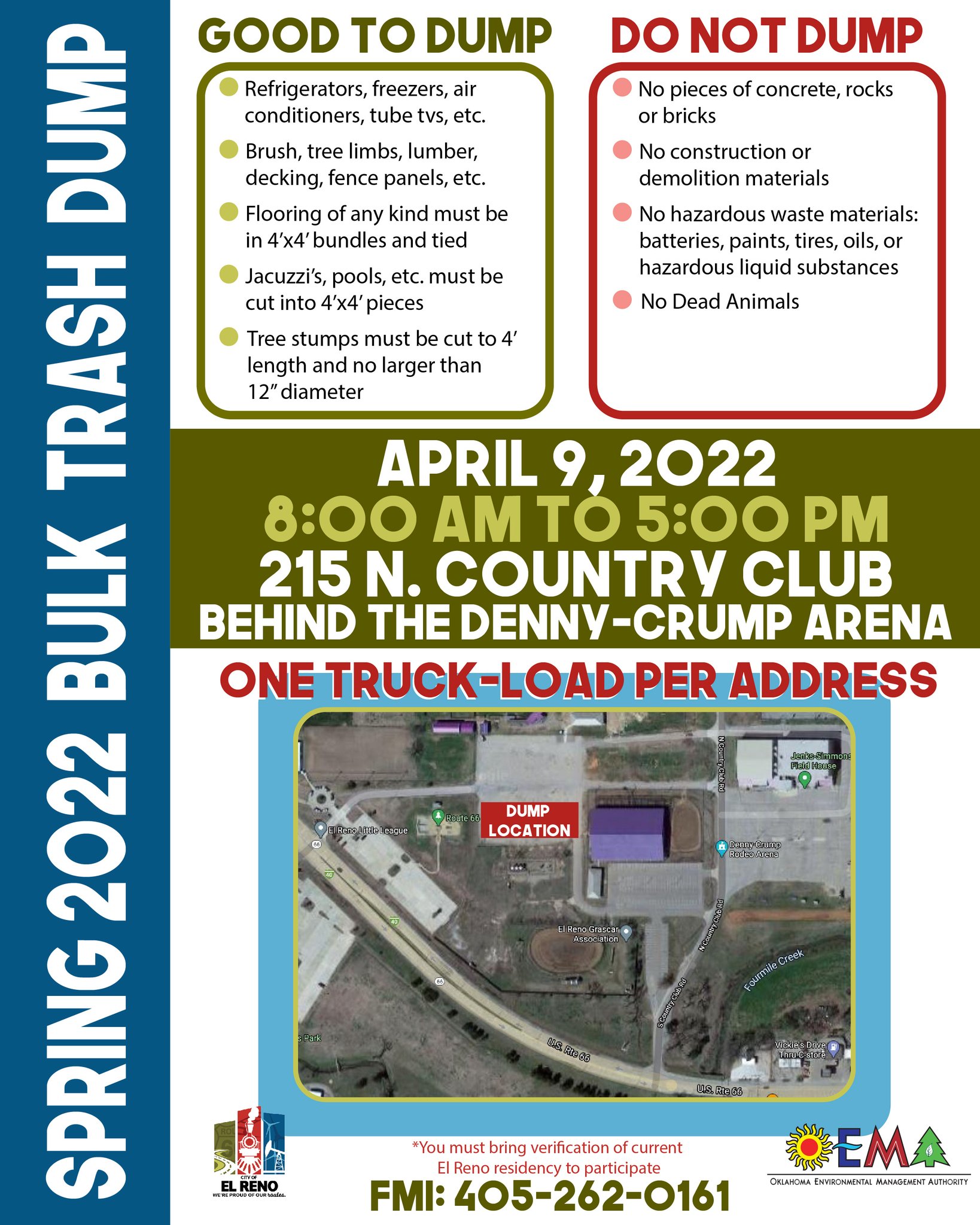 City of El Reno on Twitter "Our bulk dump is back, mark your calendars