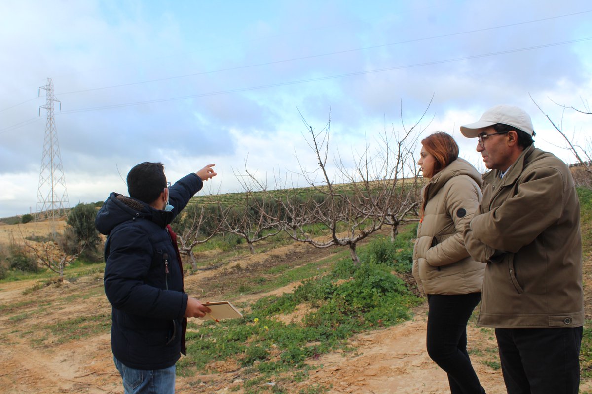 Pr. Mohamed Braham and Dr. Hassib Ben Khedher of CRRHAB, made a visit to the peach orchard partner where the experiments of <a href="/fruitflynet2/">FruitFlyNet-ii</a> @ENICBCMed will take place and had a meeting with Mokhtar Ben Mechichi,  project technical manager of Mabrouka company.