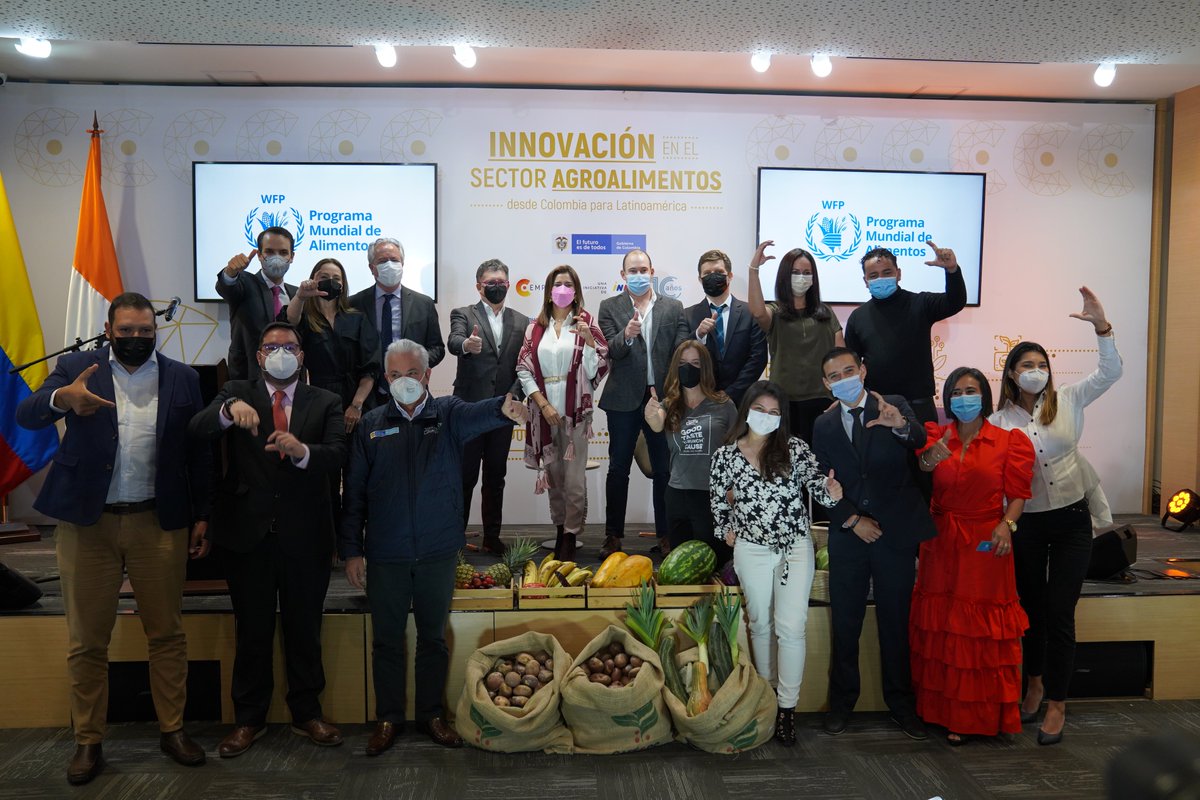 WFP_Colombia's tweet photo. ¡Excelente lanzamiento hoy del #RetoAgroAlimentos RELAI-@InnpulsaCol!

Buscamos soluciones de #startups, #pymes, #ESEI, fundaciones y otros, para juntos alcanzar la meta #HambreCero, con el apoyo del Hub #HZERO del @WFP_Colombia.

✅Participa aquí: https://t.co/UPGqLZsu36 https://t.co/gS3RIRgBGD