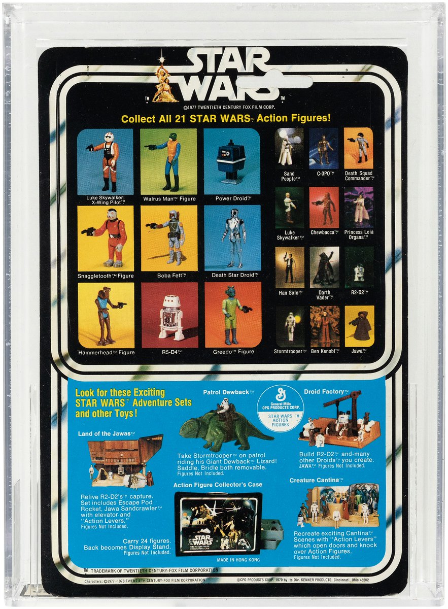 HakesAuctions's tweet photo. #Hakes234 Sneak Peek! Speaking of #BobaFett, ✅ out this #AFA 85 #21Back-B figure in @HakesAuctions' new sale! Bidding on this &amp; other great @starwars #collectibles is right around the corner!
#Kenner #StarWars #actionfigures #auction #StarWarsFans https://t.co/DKVjOOHKkp