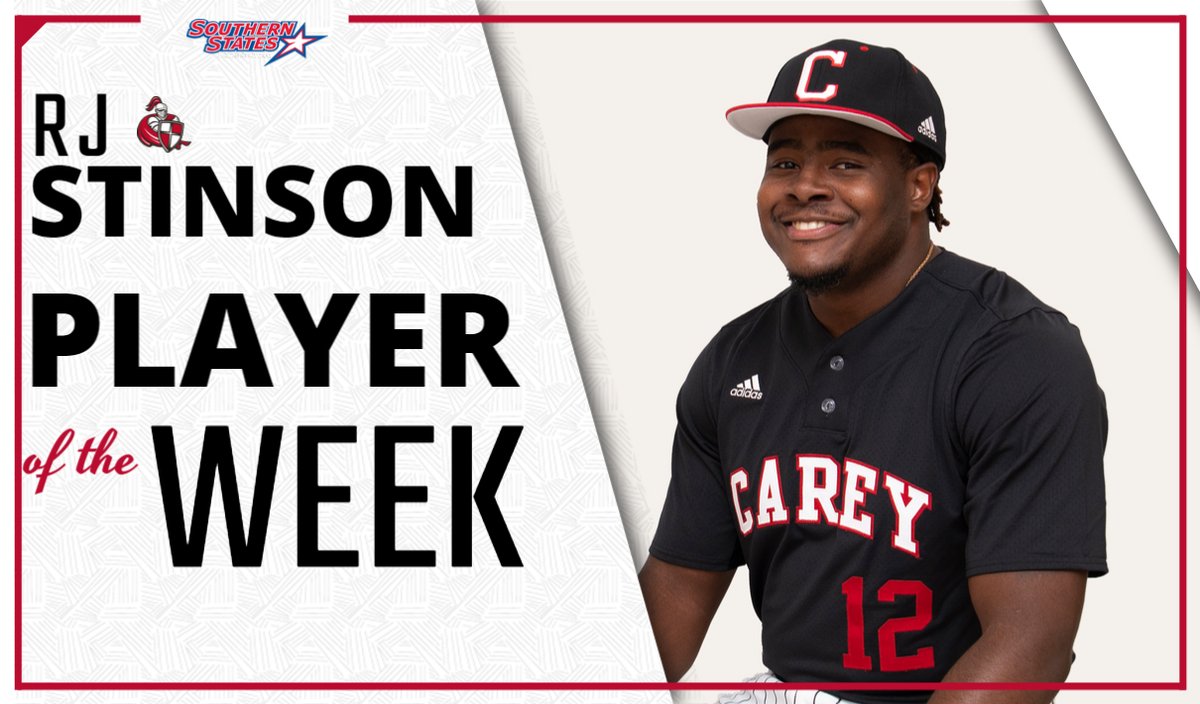 RJ Stinson Earns SSAC Player of the Week Honors
 - careyathletics.com/article/4287