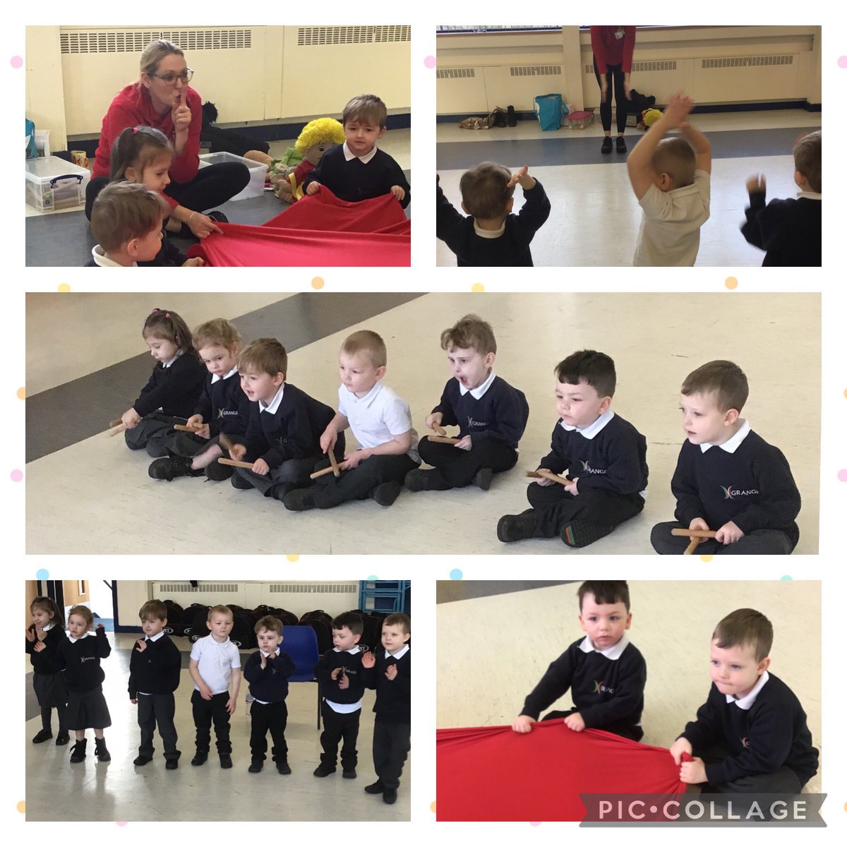 MclarkeCl's tweet photo. Nursery had a fun packed afternoon at JoJingles. They enjoyed listening to different music and using the musical instruments to join in. Xx #GrangePE #Earlyyears #PhysicalActivity @JoJinglescheryl @GrangeMissWri @GrangeMrsJ https://t.co/ZZYhyv5w1C