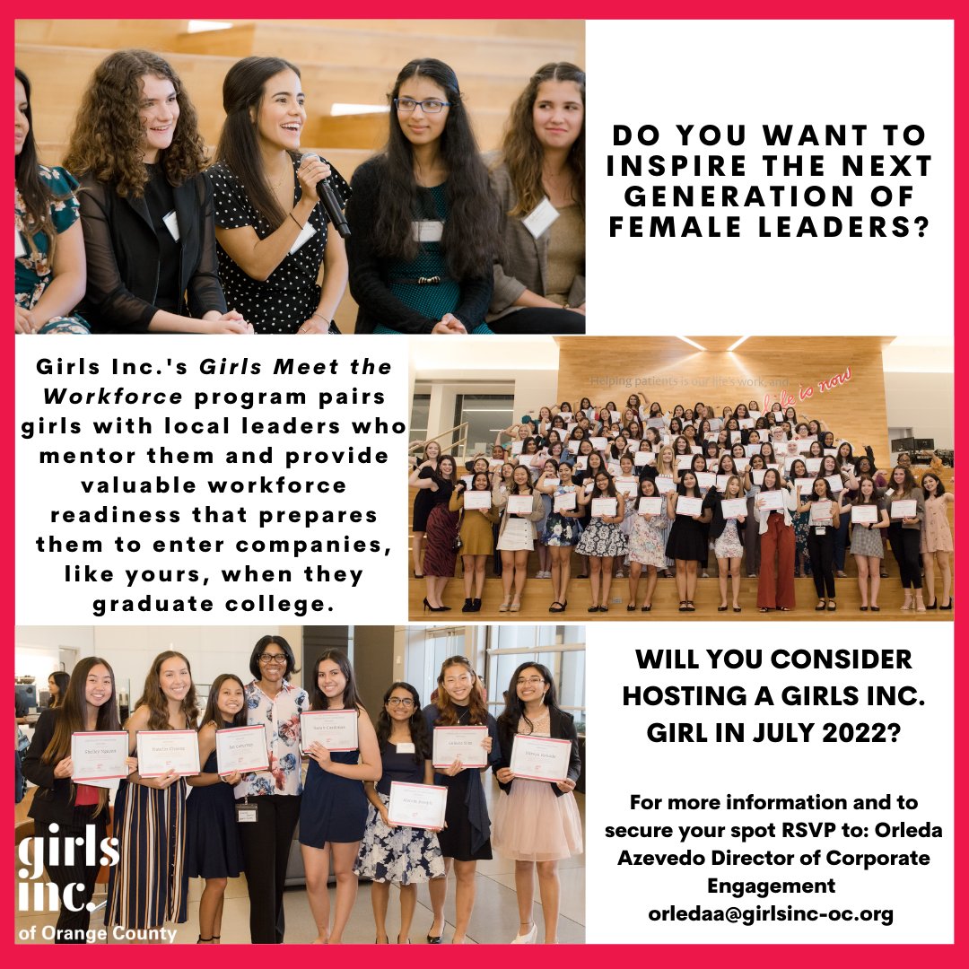 In honor of #BlackHistoryMonth Girls Inc. would like to highlight all of the amazing Black women who have been so essential to implementing change in our world. Interested in inspiring the future of female leaders? Contact orledaa@girlsinc-oc.org to become a host! #GirlsIncOC