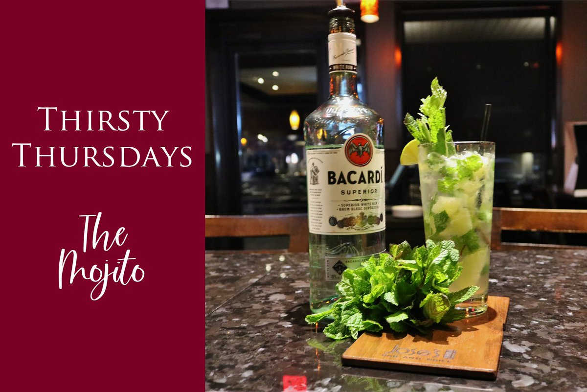 Muddled to perfection, our mojitos come in 3 different flavours. Lime, blueberry or strawberry. Which do you prefer?

#JosesBarAndGrill #Leamington #Windsor #ThirstyThursday #MojitosTime