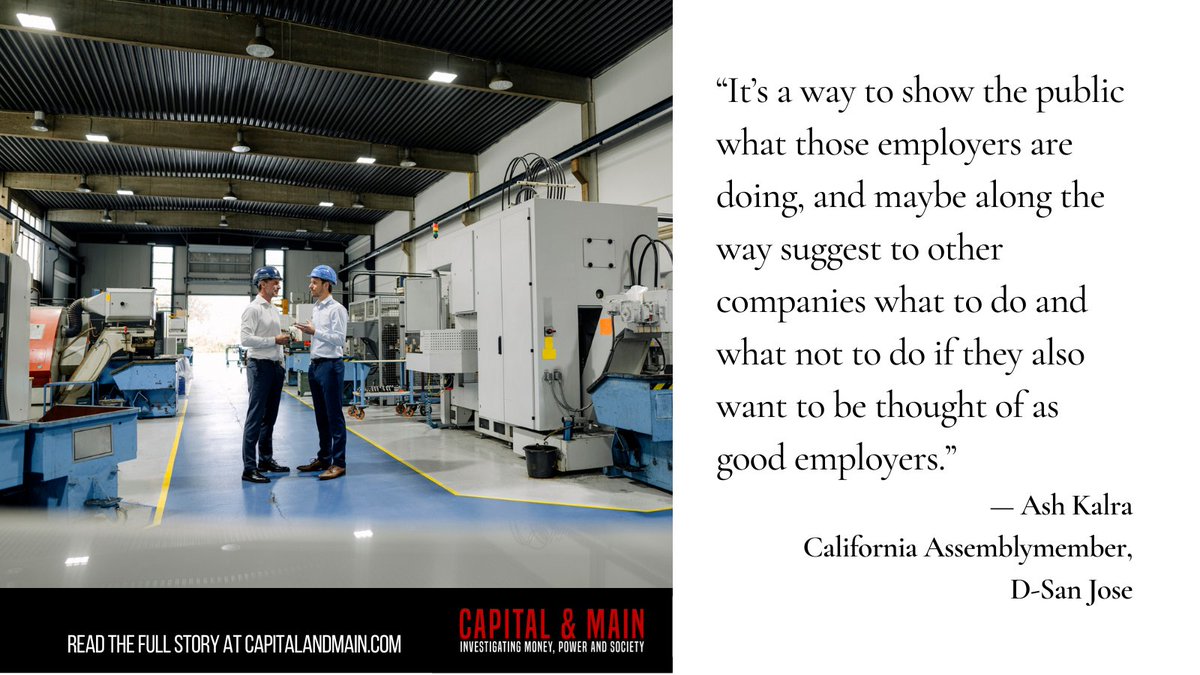 capitalandmain's tweet photo. #AB1192 would mandate the collection of 18 job metrics in various categories from California's largest private sector companies, those that employ 1,000 or more people in California.
https://t.co/Qyp9zFFHKW https://t.co/kLeqh3xBCp