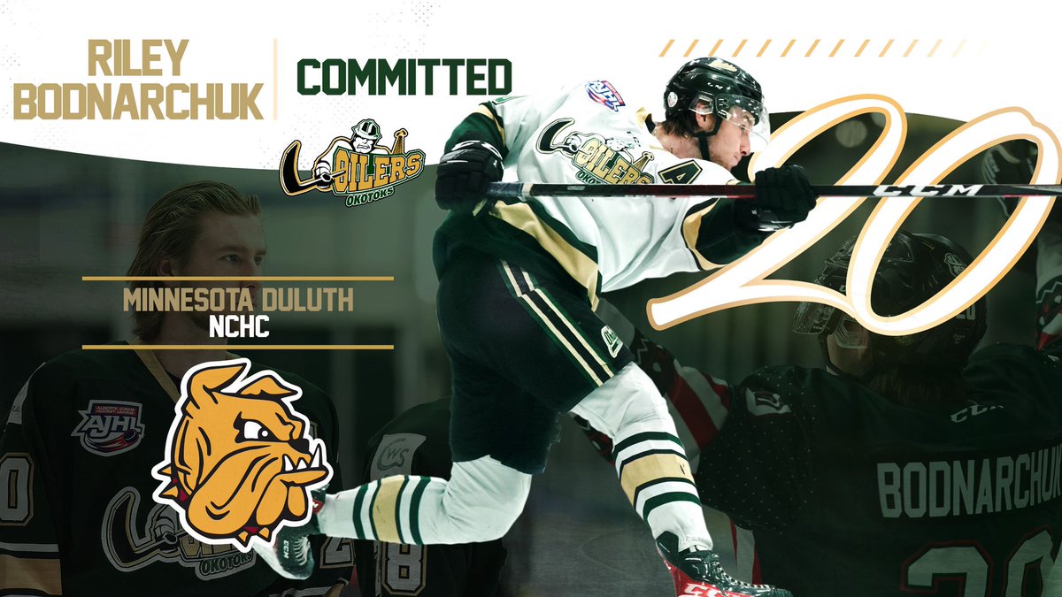I am extremely proud to announce my commitment to play Division 1 Hockey at the University of Minnesota Duluth. 
I would like to thank my family, friends, coaches, teammates, and the Okotoks Oilers organization for making this happen! #gobulldogs 
<a href="/UMDMensHockey/">UMD Men's Hockey</a>