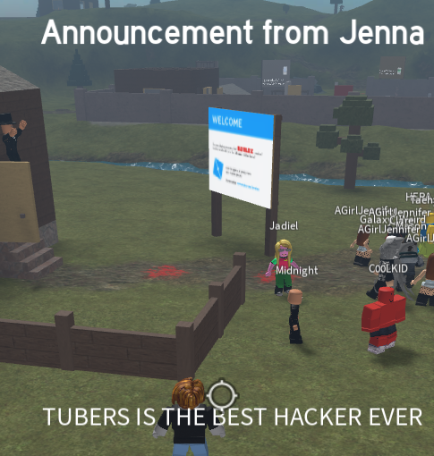 TheSquid on X: #roblox Tubers93 has hacked the AGirlJennifer's Place.   / X