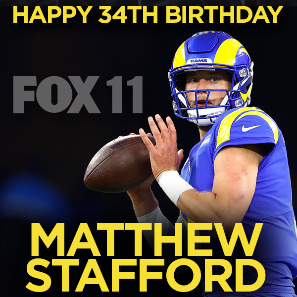 Happy birthday, Matthew Stafford!!!     