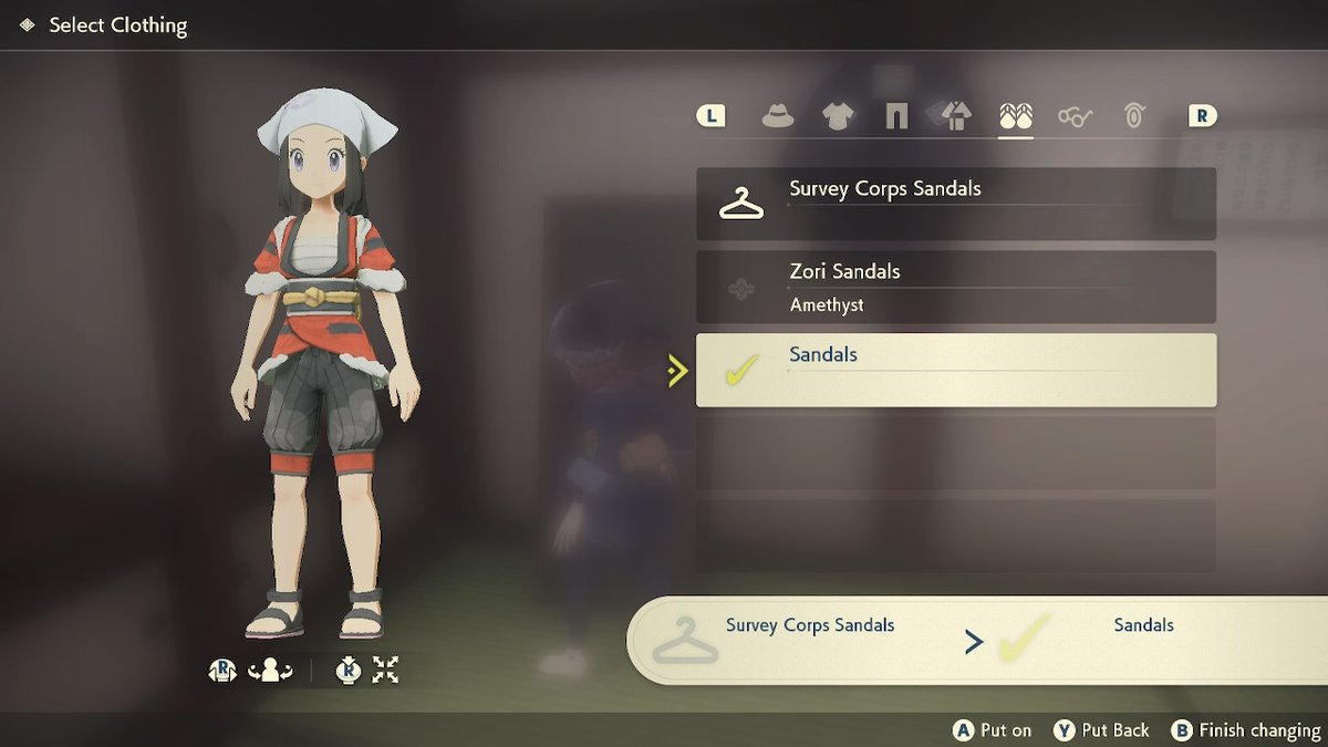 NightsRune's tweet photo. Surely players won't spend all their Yen on the clothing right? right? #PokemonLegendsArceus #NintendoSwitch https://t.co/pVZdBmlvOG