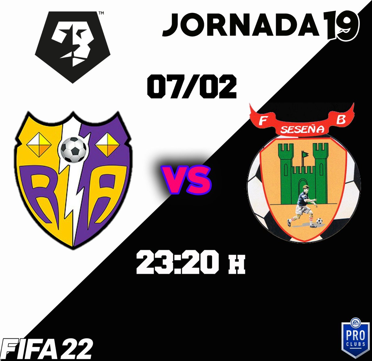 RayoClubesPro's tweet image. 📅Lunes 07/02/2022
🏆Jornada 19 @VFOspain
🆚 FB Seseña
Enlace del canal para verlo: youtu.be/tFynWDhIcJc
#FIFA22 #FIFAclubespro #eSports