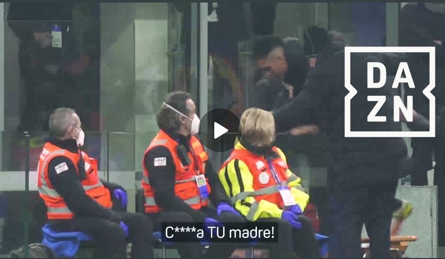 Abbiamo rallentato, fermato, zoomato le immagini. Viste e riviste: lo sputo NON c'è, quantomeno non si vede. Se non vi fidate, sull'app trovate TUTTO QUEL CHE NON AVETE VISTO - IL LATO B DEL DERBY. <a href="/DAZN_IT/">DAZN Italia</a> #Theo #Lautaro.

(Immagini di <a href="/palma_fr/">Francesco Palma</a> e Greg Ozimo)