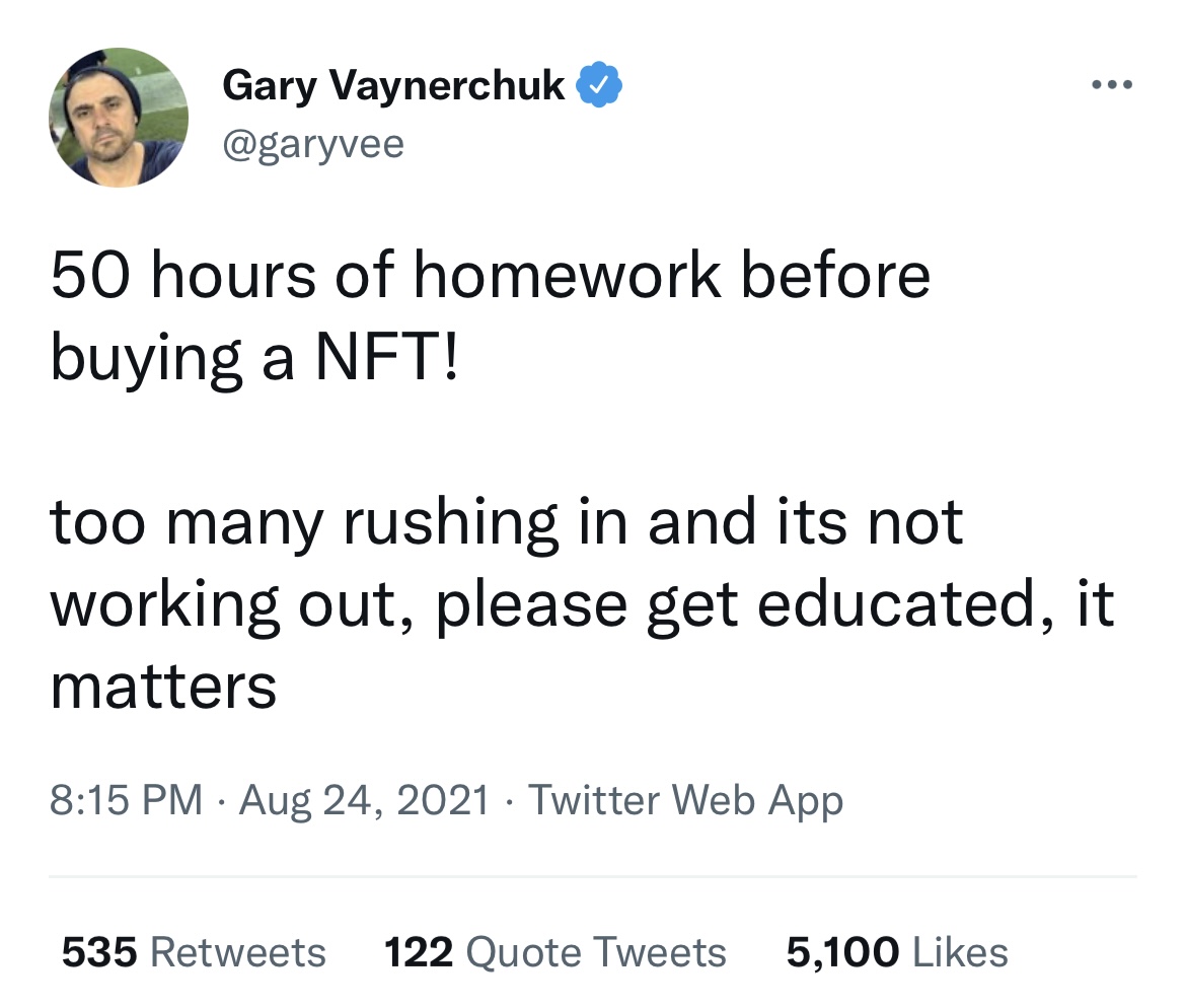 projectcoldcoin's tweet photo. Tell me that @garyvee is not the godfather of NFT's. 
50 hours...It's time to grind.
#NFT  #NFTCommunity https://t.co/89ib80x9Hu