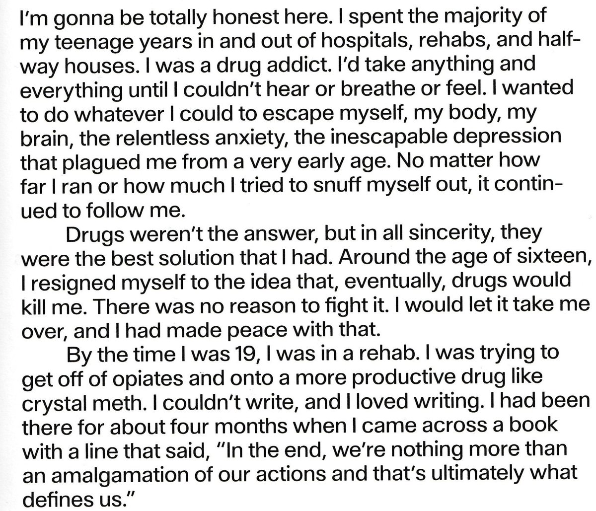 EuphoriaSource's tweet photo. Gonna go out on another limb &amp; run this back.

Here is the speech Sam Levinson gave at the premiere of Euphoria in 2019. The reason why Rue is a drug addict is because Sam himself, used to be one. So, yes. He has, can &amp; will write about this subject to his full courage &amp; credit. https://t.co/WESlEtlmp3
