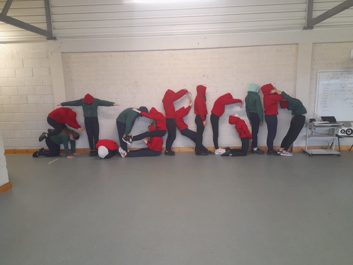 St. Brigid’s class today creating their class name through dance! #PE