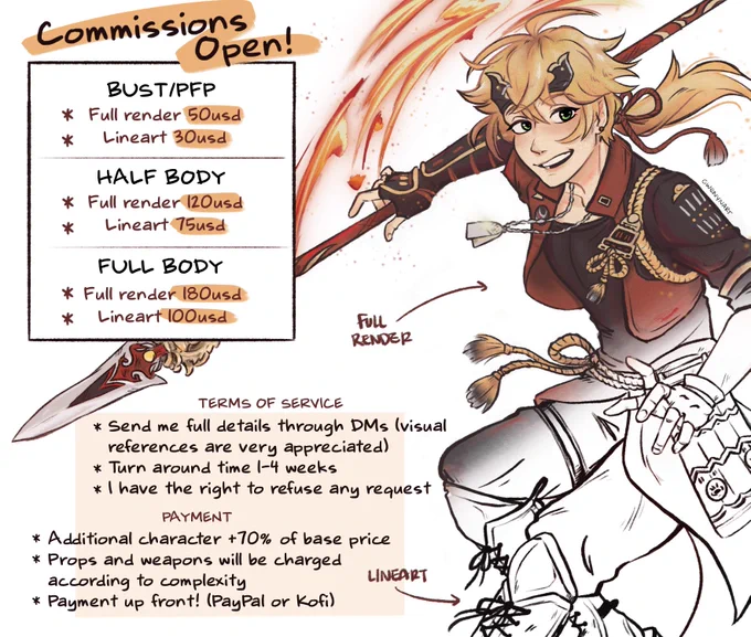 Opening my coms again! Taking 4 slots rn - dm for info/requests ❤️ 