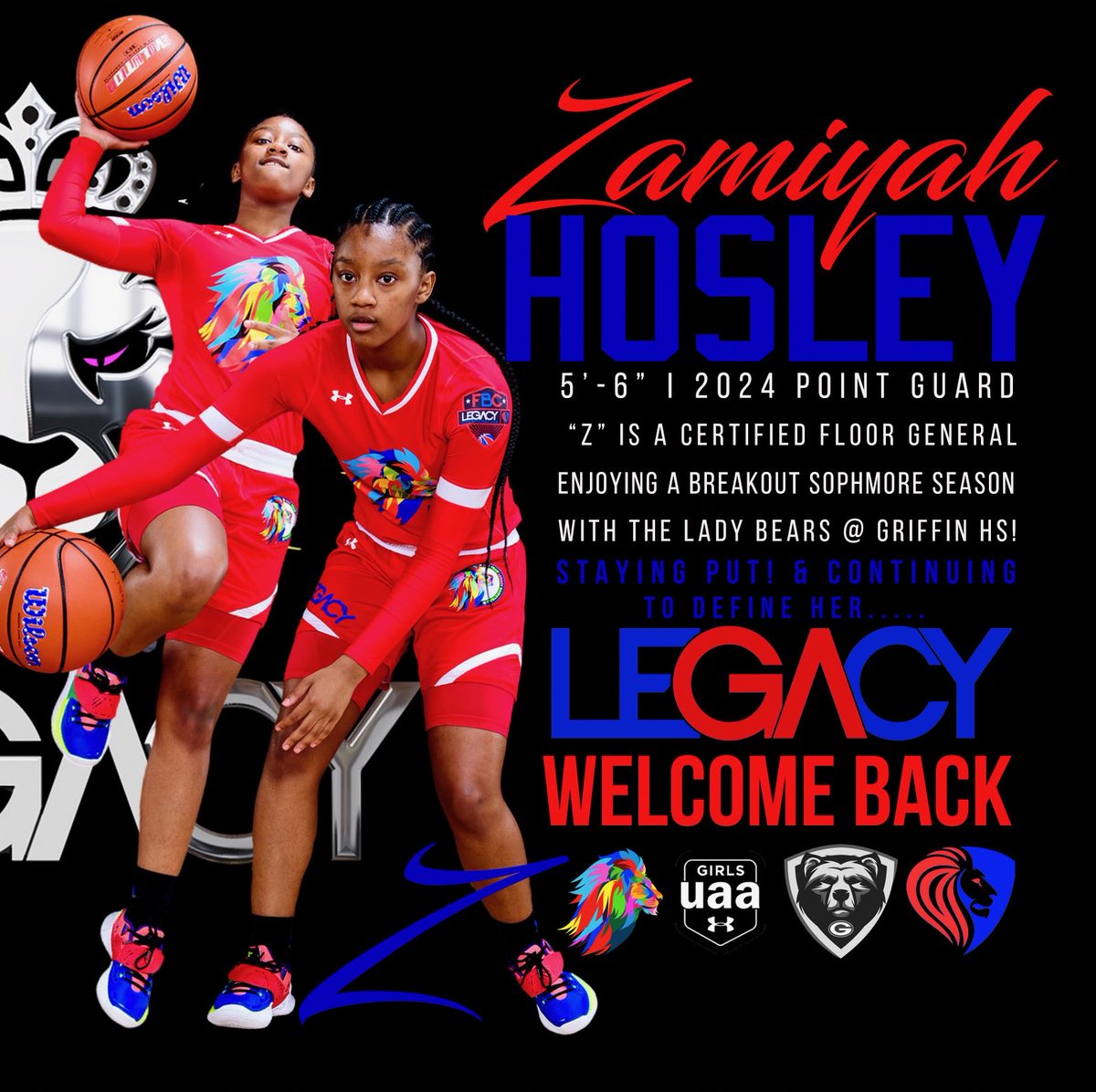 ⁦<a href="/ZamiyahHosley/">Zamiyah  Hosley</a>⁩ is having a Break Out Sophomore season with her team ⁦<a href="/Griffin_WBB/">Griffin Lady Bears</a>⁩  - Lighting Quick &amp; can pull up at will &amp; hit the 3ball crafty handles and a SMART, Smart ,  SMART midrange game. Welcome back ZZZZZZZZZZZZZ!!!!