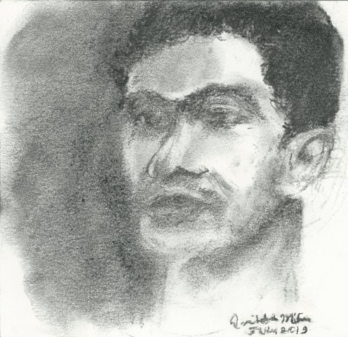 amitabhmitra's tweet photo. Ahmed Timol, Charcoal on Paper - Amitabh Mitra https://t.co/jwTbArIbbH