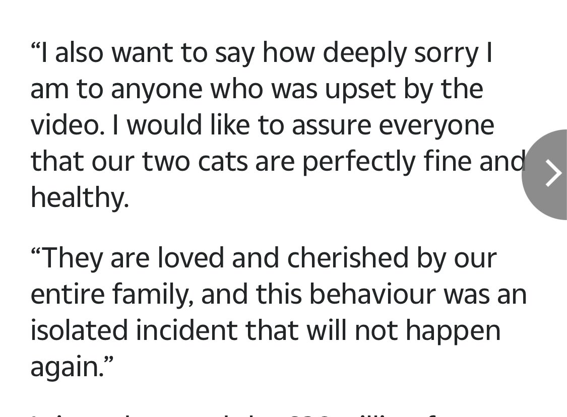 emilyhewertson's tweet photo. His reply is laughable. Apparently this is how you treat a “loved and cherished” member of your family. Gross. https://t.co/rJOfbIJGgd
