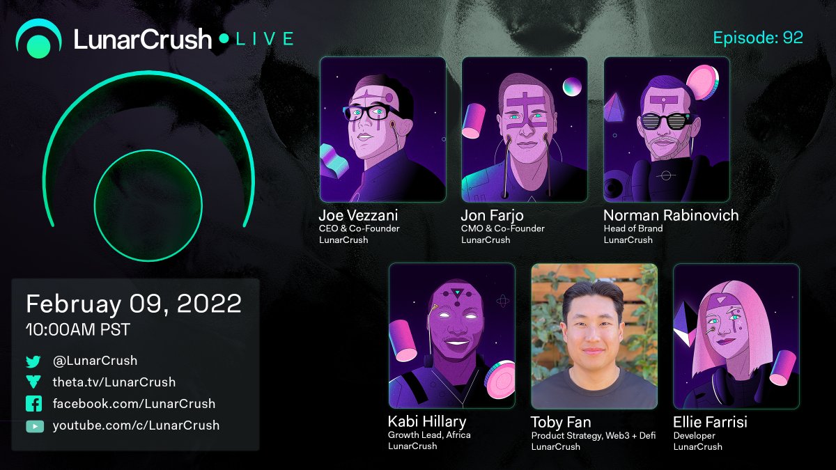 Do not miss this HUGE episode of LunarCrush Live!

We're excited to discuss where the <a href="/LunarCrush/">LunarCrush</a> platform is at today and where we're taking things in the coming months. So much to unveil!🚀

🗓️Tune in Feb 9 at 10am PST.

📺Live on <a href="/LunarCrush/">LunarCrush</a> + youtube.com/watch?v=wlMbeK….