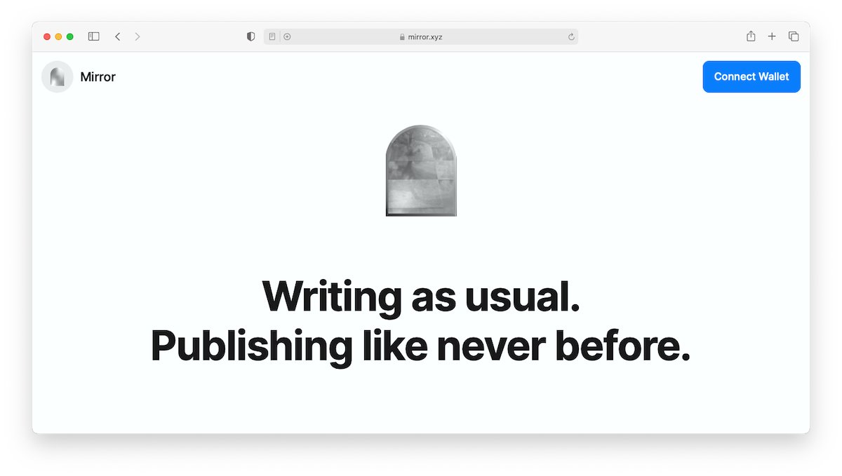 Like to write?Writers looking for new & interesting ways to grow your audience & possibly make money, this may interest you.Mirror xyz is a decentralized writing platform that allows writers to earn in crypto & seek crowdfunding opportunities for projects via NFTs. (53/107)