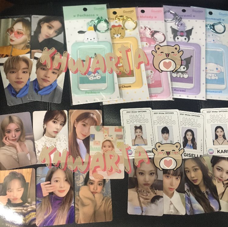 khwarta's tweet photo. 📮 arrivals! 

> sanrio 1
> aenct
> aespa 2
> izone 1

you may send me a message until 2:00 PM today if you want a video of your order’s condition

pick up date/s: thursday/saturday/tuesday 

#khwartify https://t.co/GPj8UwcSGt