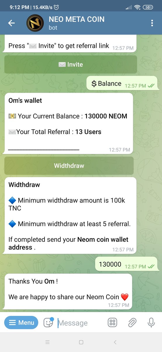 Omt8882's tweet photo. @NeoMetaCoin 0xFF96c09866B88faf15C9008cEF1230F8f0257E20 

Haven't got my tokens!! https://t.co/UdKGaWjMtr