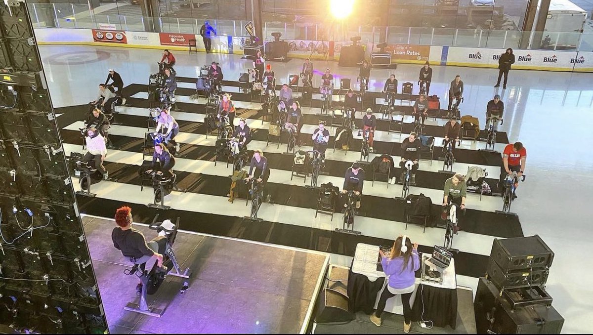 rachellate's tweet photo. just a little over a month away from the #icecycle ride for @RoswellPark. if you don’t know what the icecycle is, it’s a spin class outdoors, on the ice at riverworks in march! please spread the word! https://t.co/y4O3fPg6kE https://t.co/eJUzDYH3WL