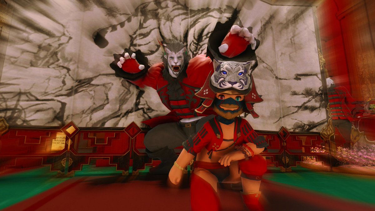 FlaresXIV's tweet photo. 新年快樂 恭喜發財 !! 🐯🥮 🧨🧧
Happy Lunar New Year/Heavensturn! Alistar and @PolarisGale wish you a year of prosperity and happiness in the Year of the Tora! May you be victorious when you meet Byakko! 🐯⚔️
#FFXIV #HappyNewYear #HappyLunarNewYear2022 https://t.co/2R4c6rgbOE