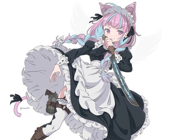 ソロマスターおめでとう! #あくあーと 

アクアちゃんのAPEX配信にハマってしまいました。このゲームをプレイしていませんが、今はインストールしたいと思っています。w 

ゲーム内のようにかっこいいアクアちゃんを描いてみました。✨ 