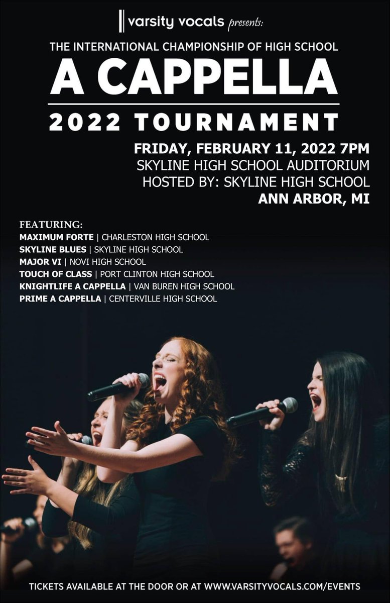 This Friday! We’d love to see you there! Tickets can be purchased at varsityvocals.com/events