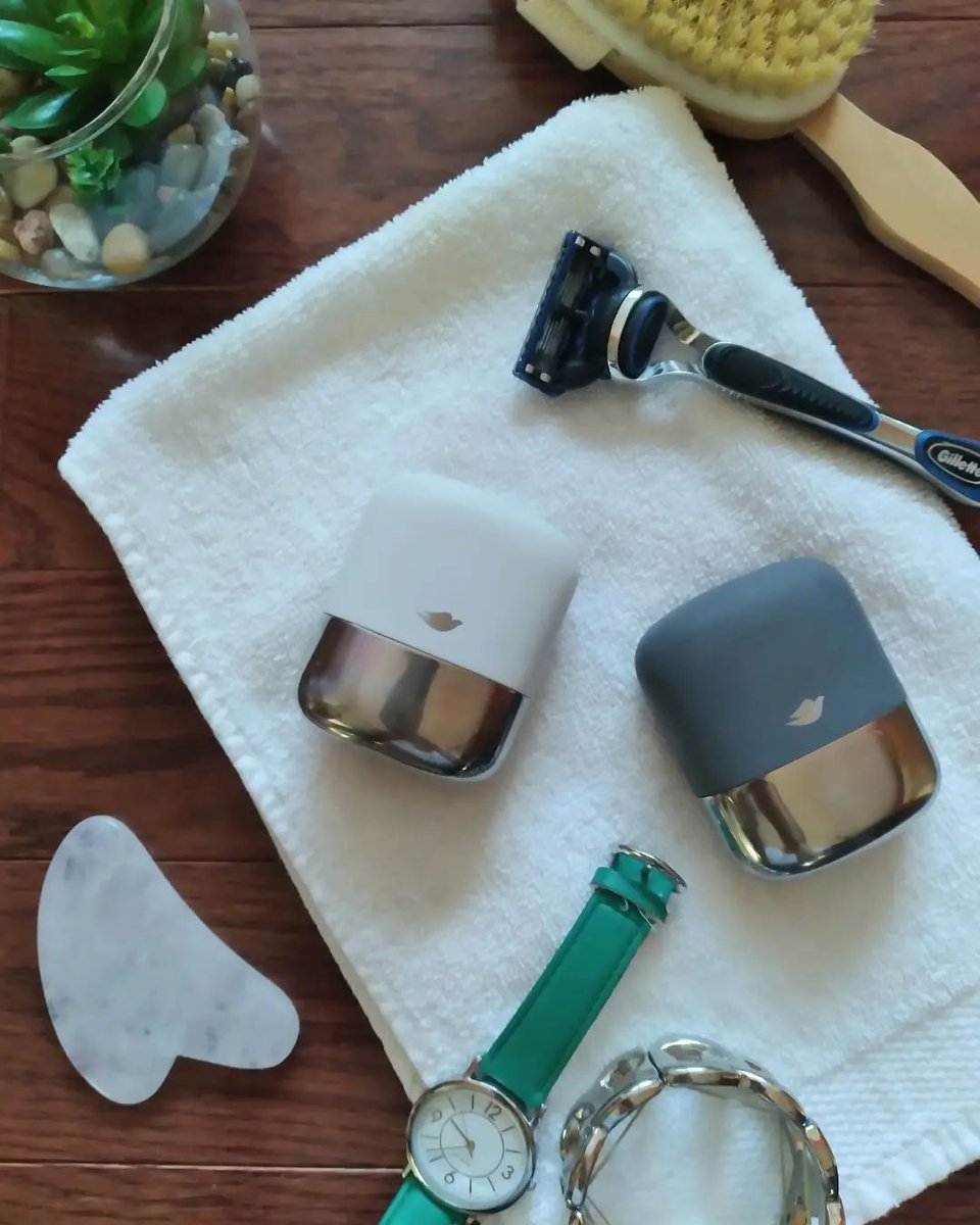 JRinyai's tweet photo. My husband and I received these new @dove @dovemencare refillable deodorants to try through @chickadvisor @thisisbutterly.  We love that they are refillable in these sustainable steel cases.  Goes on clear and lasts all day!  #chickadvisor #dove #productreviewclub #gotitfree https://t.co/SKuf0qReEv